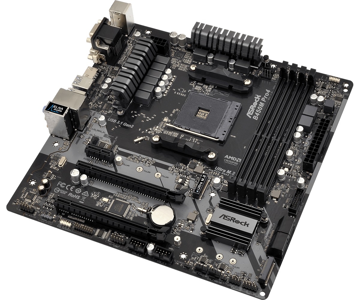 Дънна платка ASROCK B450M PRO4