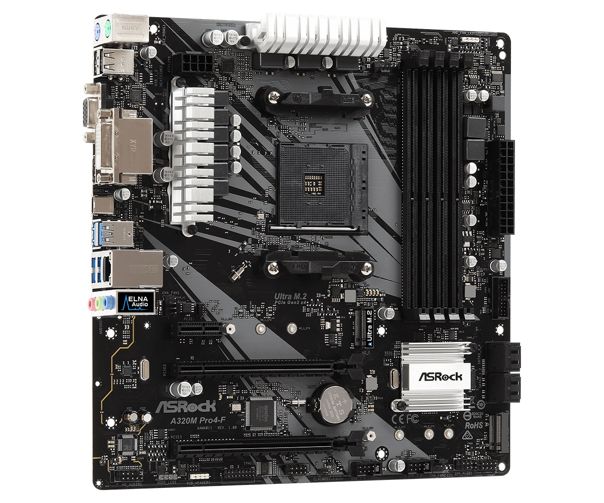 Дънна платка ASROCK A320M PRO4-F 