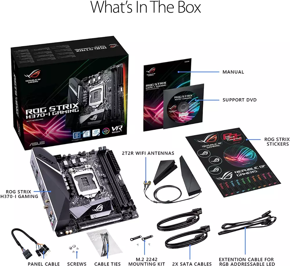 Дънна платка ASUS ROG STRIX H370-I GAMING