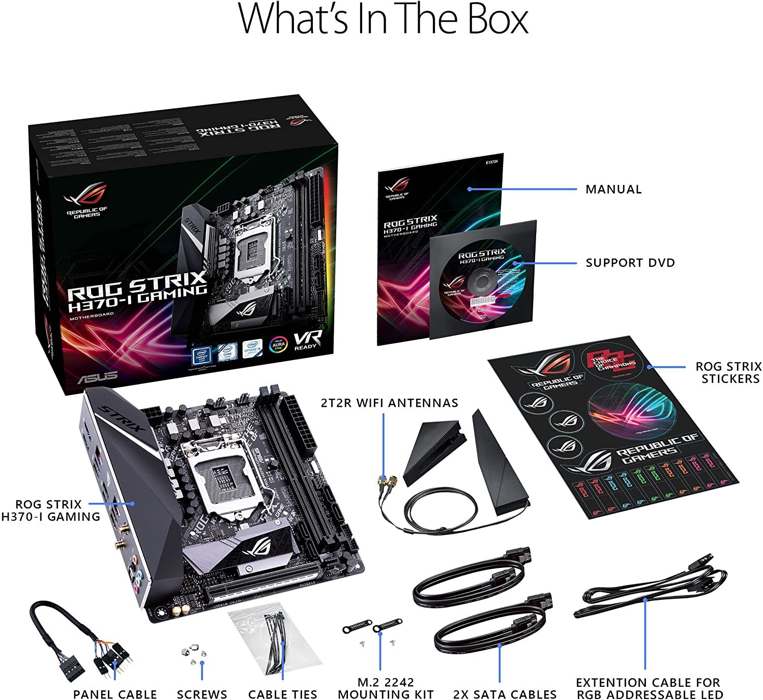 Дънна платка ASUS ROG STRIX H370-I GAMING