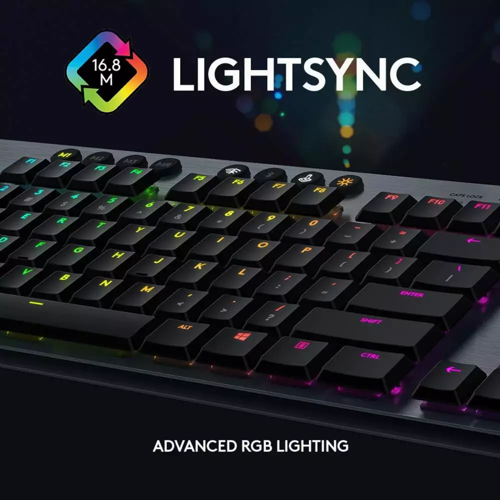 Геймърска механична клавиатура Logitech, G815 Lightsync RGB, Tactile суичове