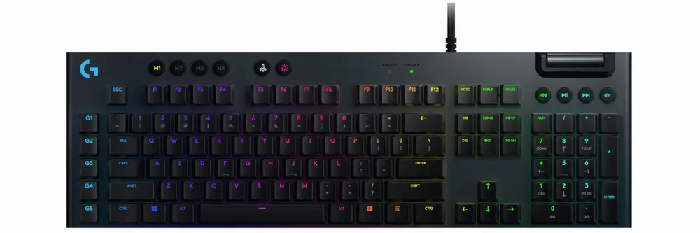Геймърска механична клавиатура Logitech, G815 Lightsync RGB, Tactile суичове
