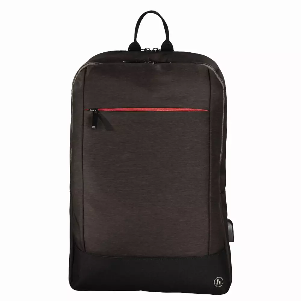 Раница за лаптоп HAMA Manchester, до 40 см, 15.6", с изведен USB порт, кафява