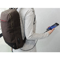 Раница за лаптоп HAMA Manchester, до 40 см, 15.6", с изведен USB порт, кафява
