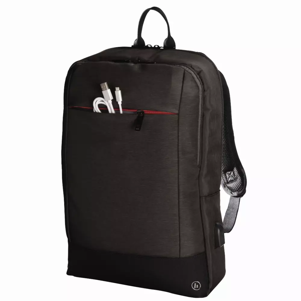 Раница за лаптоп HAMA Manchester, до 40 см, 15.6", с изведен USB порт, кафява