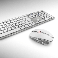 Kомплект клавиатура с мишка CHERRY DW9000 SLIM Бяло / Сребърно