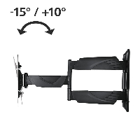 Стенна стойка за TV HAMA 118665, Регулируема, 19"-48", 35 кг, 3 звезди, Черна
