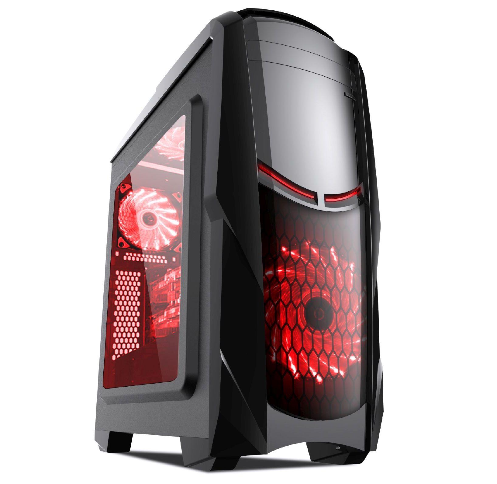 Кутия Estillo 8801 RED Gaming ATX USB 3.0