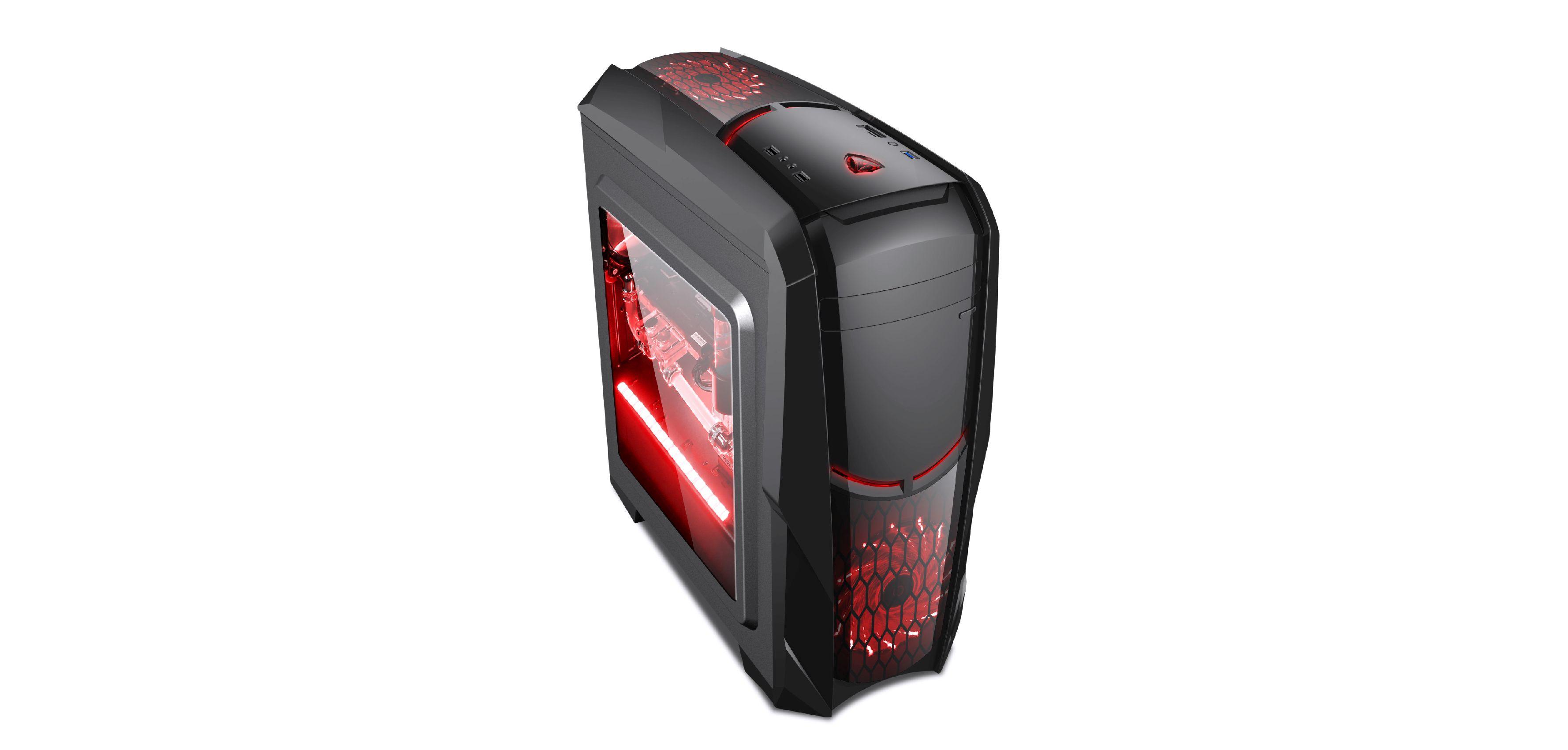 Кутия Estillo 8801 RED Gaming ATX USB 3.0