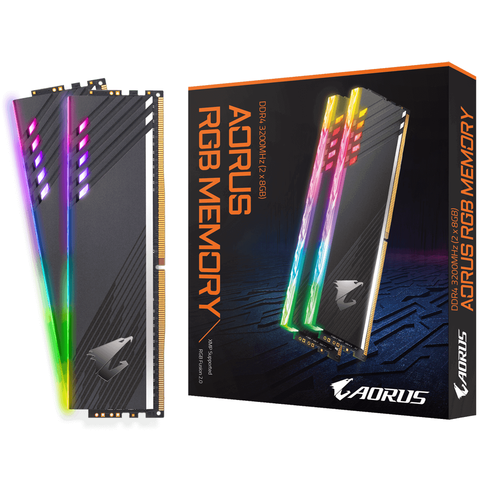 Памет Gigabyte AORUS RGB 16GB (2x8GB) 3200MHz DDR4 CL16 
