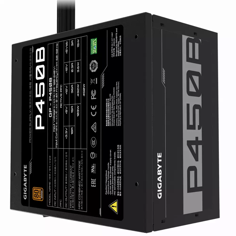 Захранване Gigabyte P450B 450W 80+ Bronze PSU