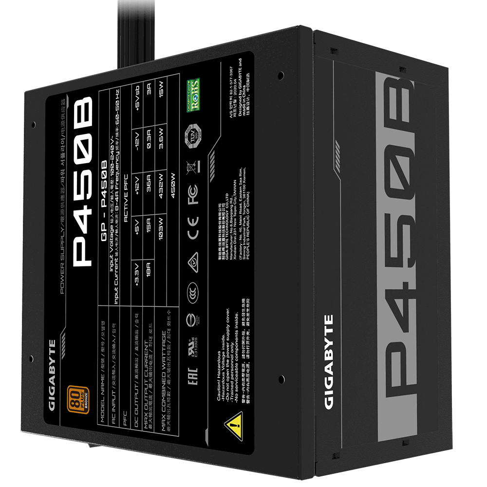 Захранване Gigabyte P450B 450W 80+ Bronze PSU