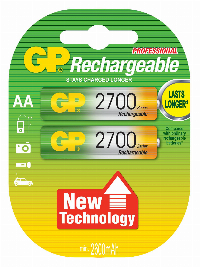 Акумулаторна Батерия GP  R6 AA 2700mAh NiMH 2 бр. GP270AAHC GP