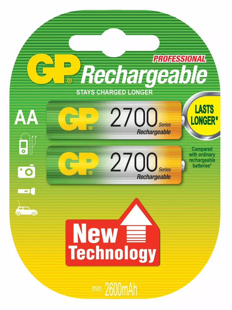 Акумулаторна Батерия GP R6 AA 2700mAh NiMH 2 бр. GP270AAHC GP