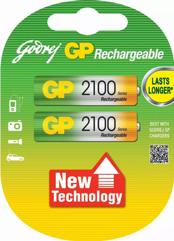 Rechargeable Battery GP R6 AA 2100mAh RECYKO 210AAHCN-GB2 NiMH 2 pcs. in pack GP