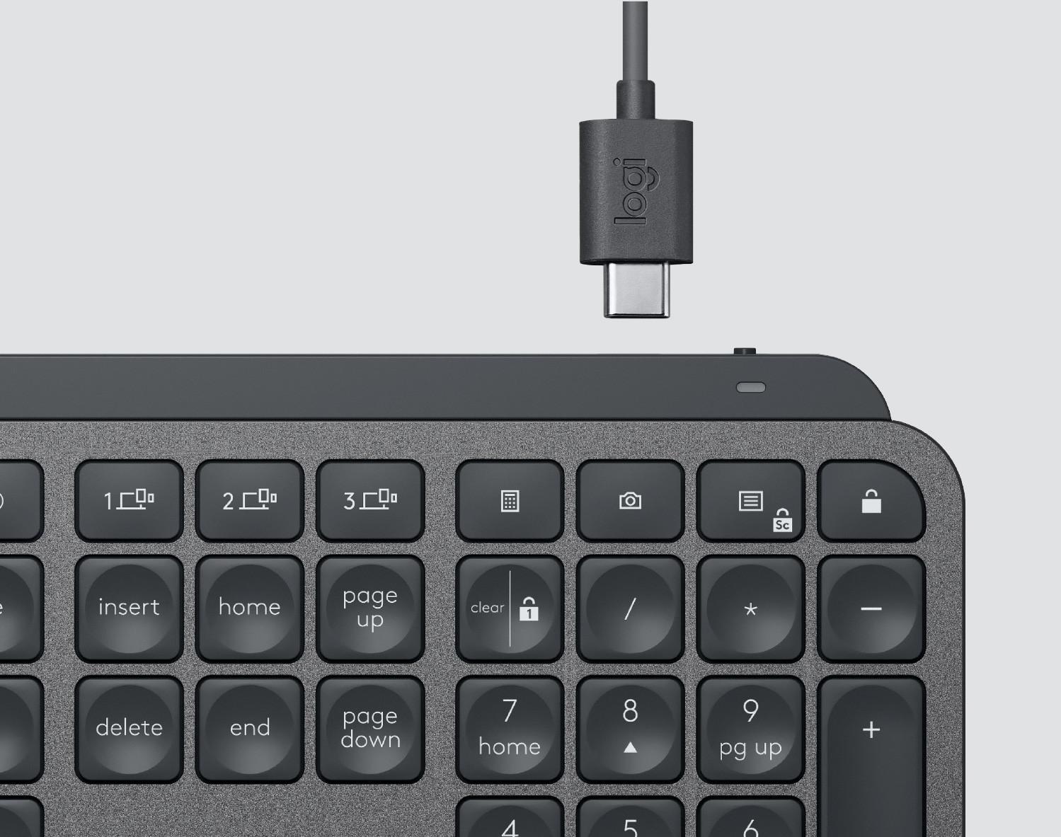 Безжична клавиатура Logitech MX Keys, Graphite