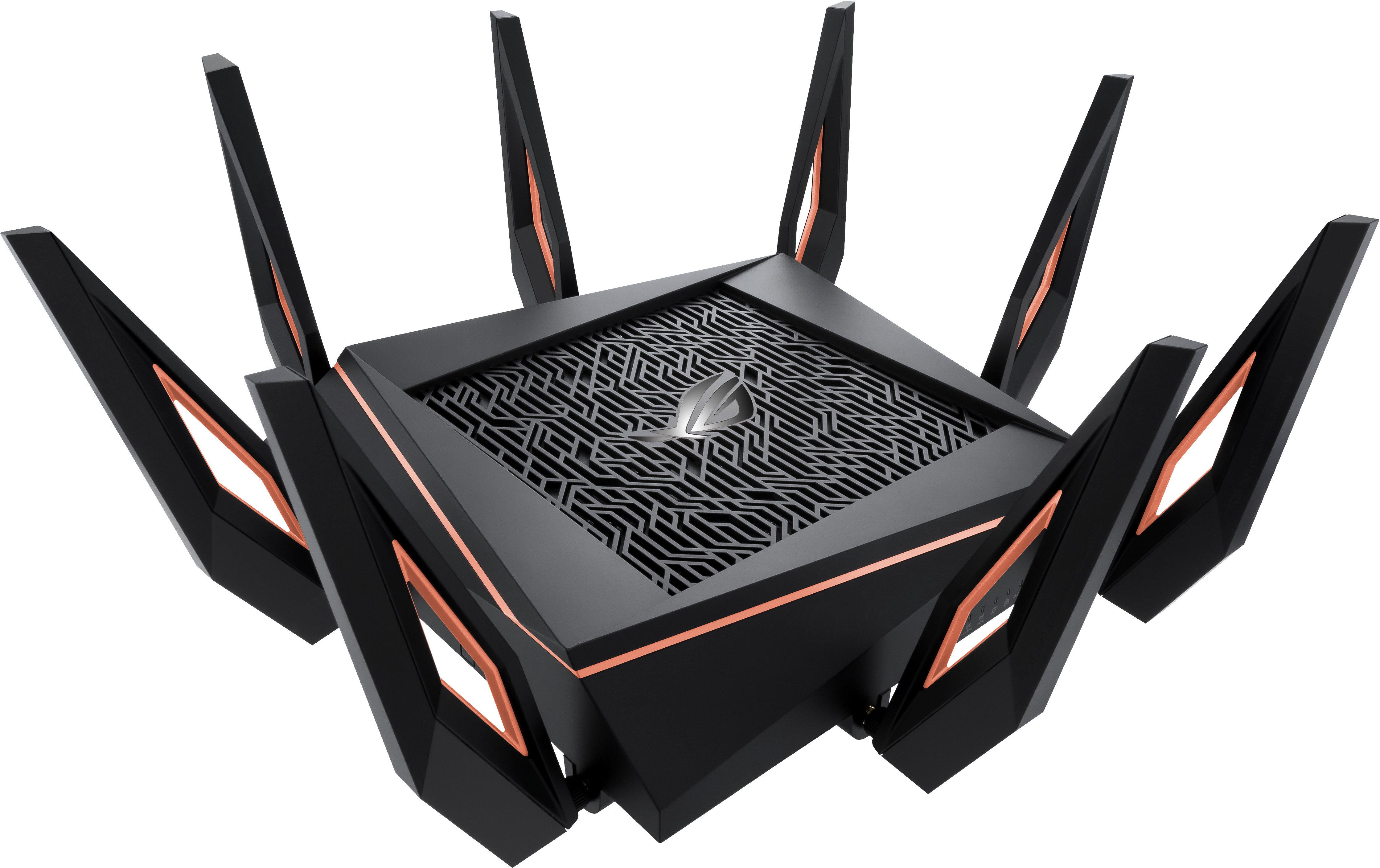 Безжичен рутер ASUS ROG Rapture GT-AX11000 Tri-band,10 Gigabit Wi-Fi, 2.5G Gaming port, DFS band, WTFast, Adaptive QoS, AiMesh and AiProtection