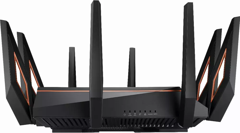 Безжичен рутер ASUS ROG Rapture GT-AX11000 Tri-band,10 Gigabit Wi-Fi, 2.5G Gaming port, DFS band, WTFast, Adaptive QoS, AiMesh and AiProtection