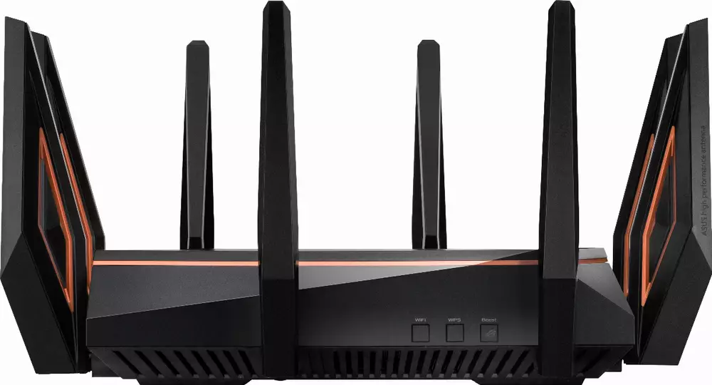 Безжичен рутер ASUS ROG Rapture GT-AX11000 Tri-band,10 Gigabit Wi-Fi, 2.5G Gaming port, DFS band, WTFast, Adaptive QoS, AiMesh and AiProtection