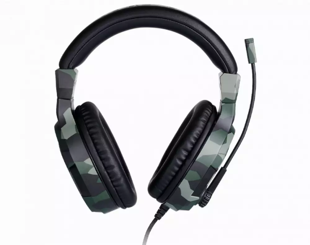 Геймърски слушалки Nacon Bigben PS4 Official Headset V3 Camo Green, Микрофон, Зелен