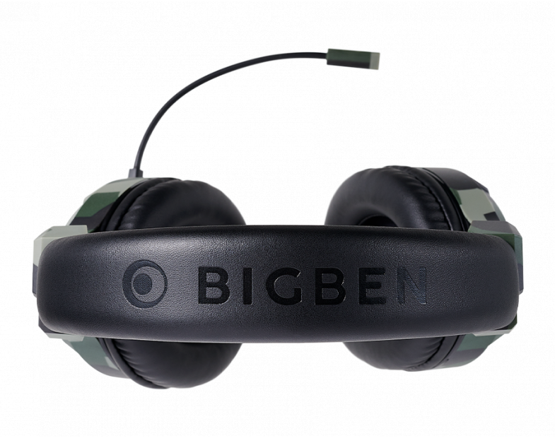 Геймърски слушалки Nacon Bigben PS4 Official Headset V3 Camo Green, Микрофон, Зелен
