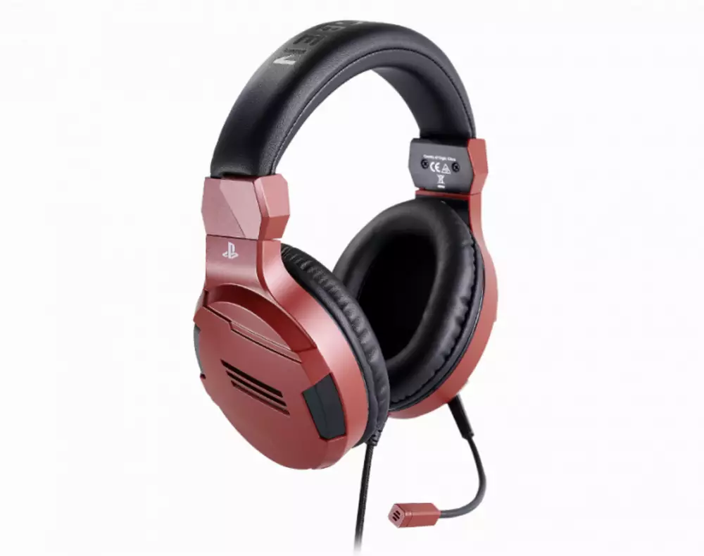 Геймърски слушалки Nacon Bigben PS4 Official Headset V3 Red, Микрофон, Червен