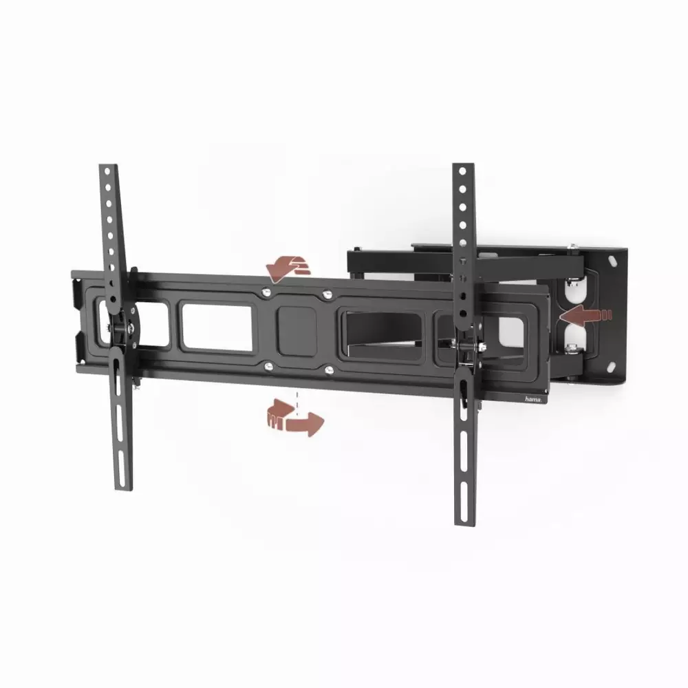 Стенна стойка за TV HAMA 118126, Регулируема, 32"-84", 50 кг, Черна
