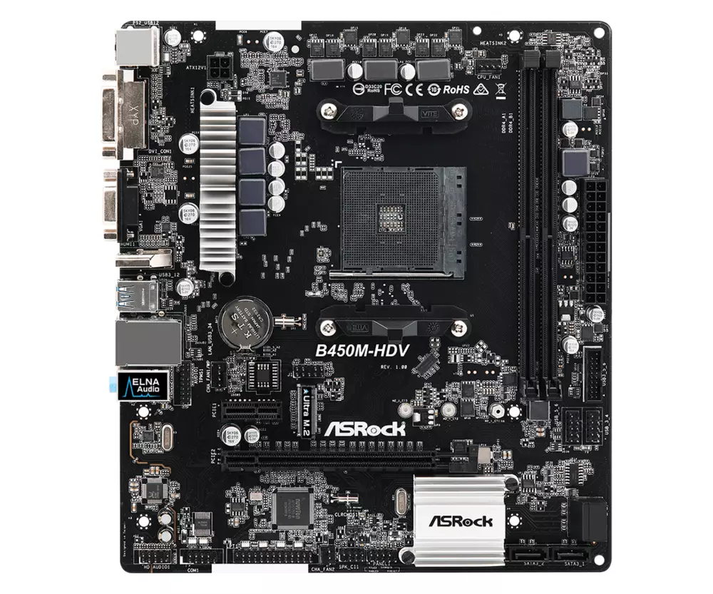 Дънна платка ASROCK B450M-HDV