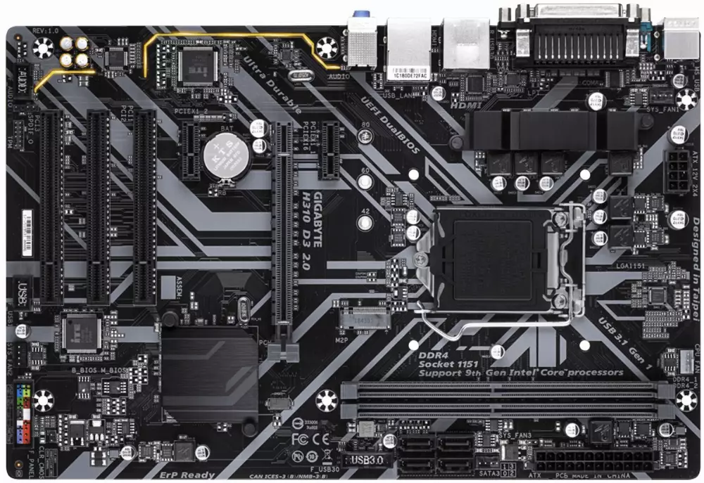 Дънна платка Gigabyte H310 D3 2.0