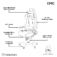 Геймърски стол noblechairs EPIC Real Leather, Black