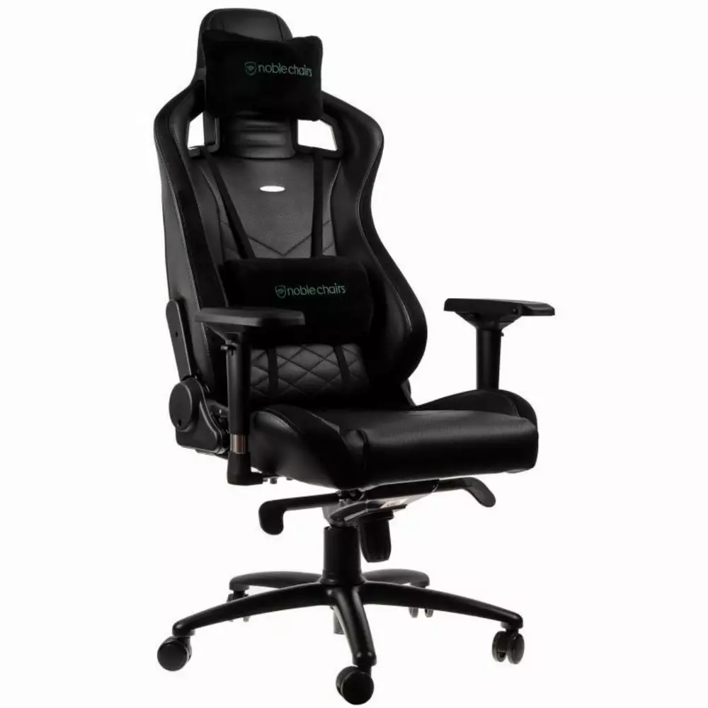 Геймърски стол noblechairs EPIC, Black/Green