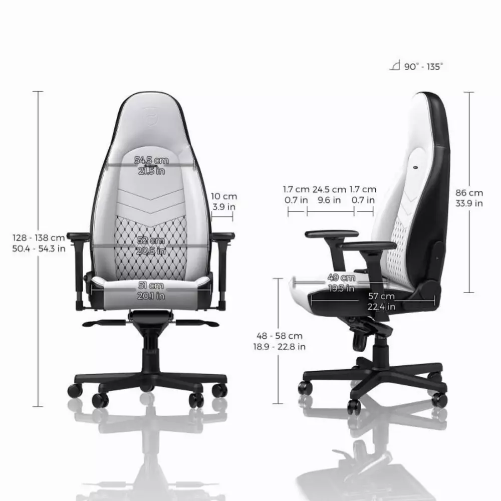 Геймърски стол noblechairs ICON, White/Black