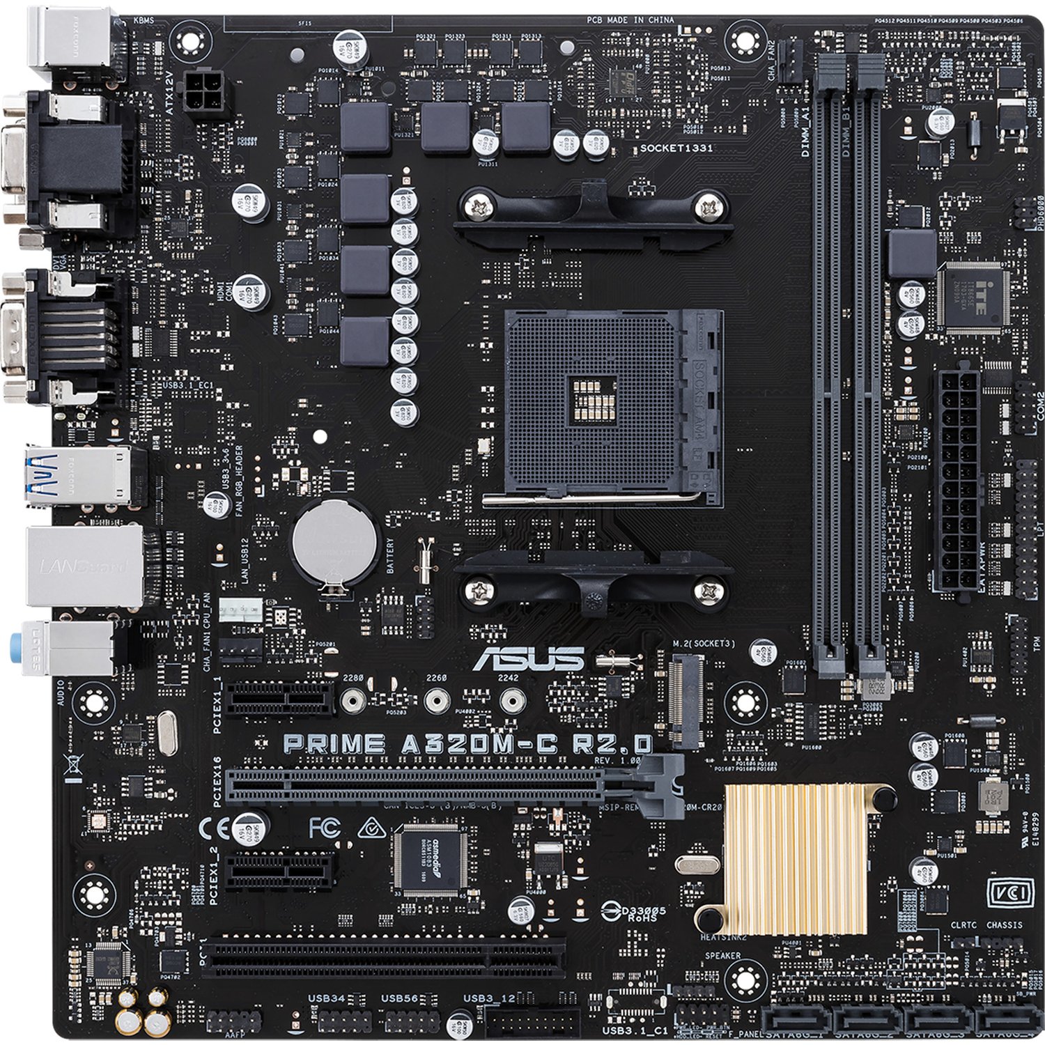 Дънна платка ASUS PRIME A320M-C R2.0