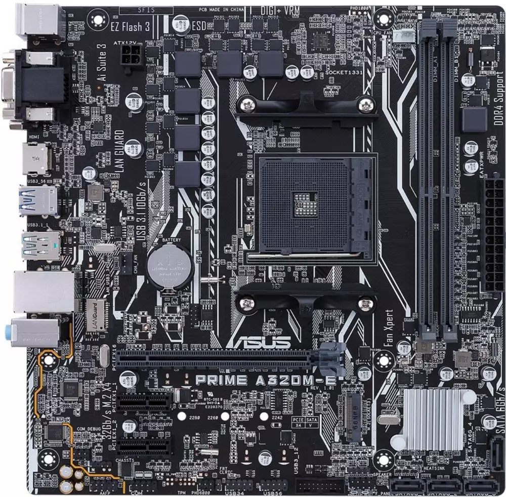 Дънна платка ASUS PRIME A320M-E