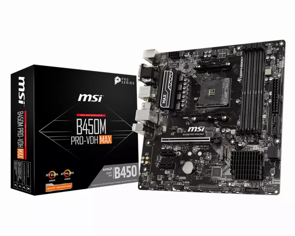 Дънна платка MSI B450M PRO-VDH MAX