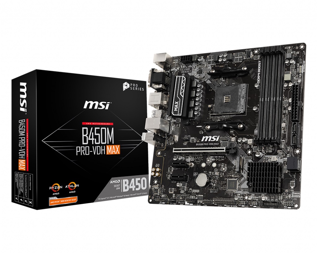 Дънна платка MSI B450M PRO-VDH MAX