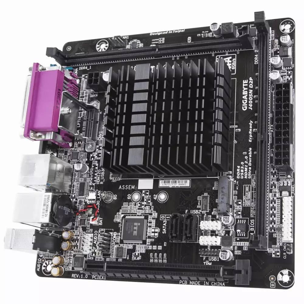 Дънна платка GIGABYTE J4005N D2P, Intel Dual-Core Celeron J4005 SoC
