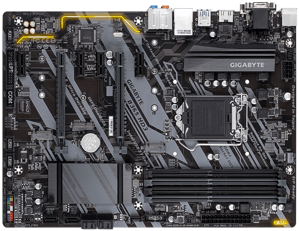 Дънна платка GIGABYTE B365 HD3