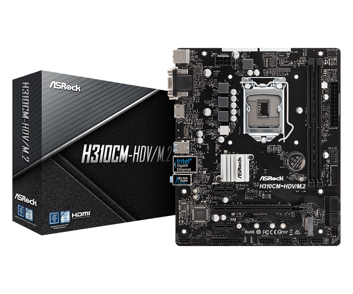 Дънна платка ASROCK H310CM-HDV/M 2