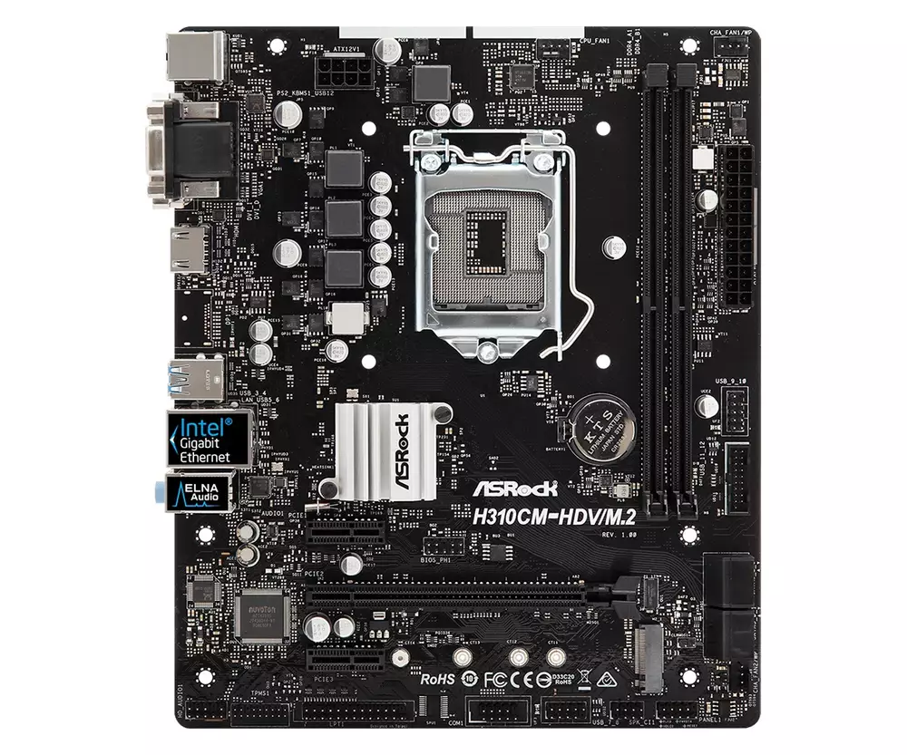 Дънна платка ASROCK H310CM-HDV/M 2