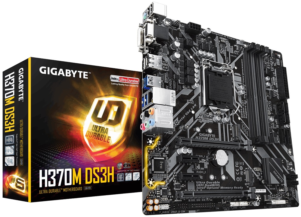 Дънна платка Gigabyte H370M DS3H