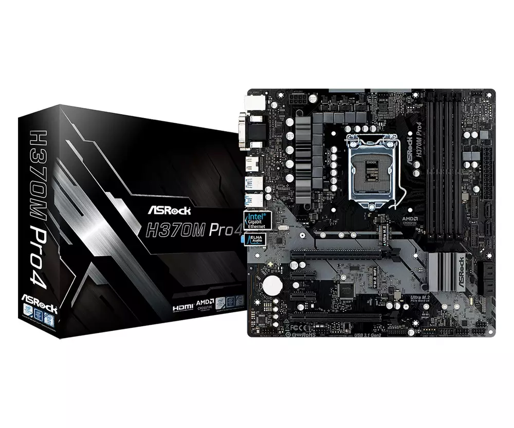 Дънна платка ASROCK H370M PRO 4