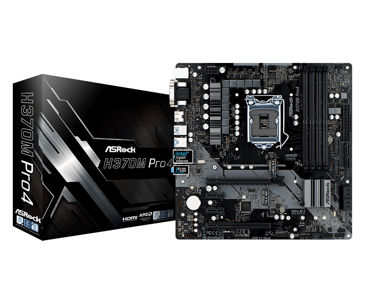 Дънна платка ASROCK H370M PRO 4