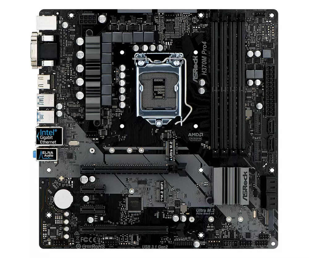 Дънна платка ASROCK H370M PRO 4