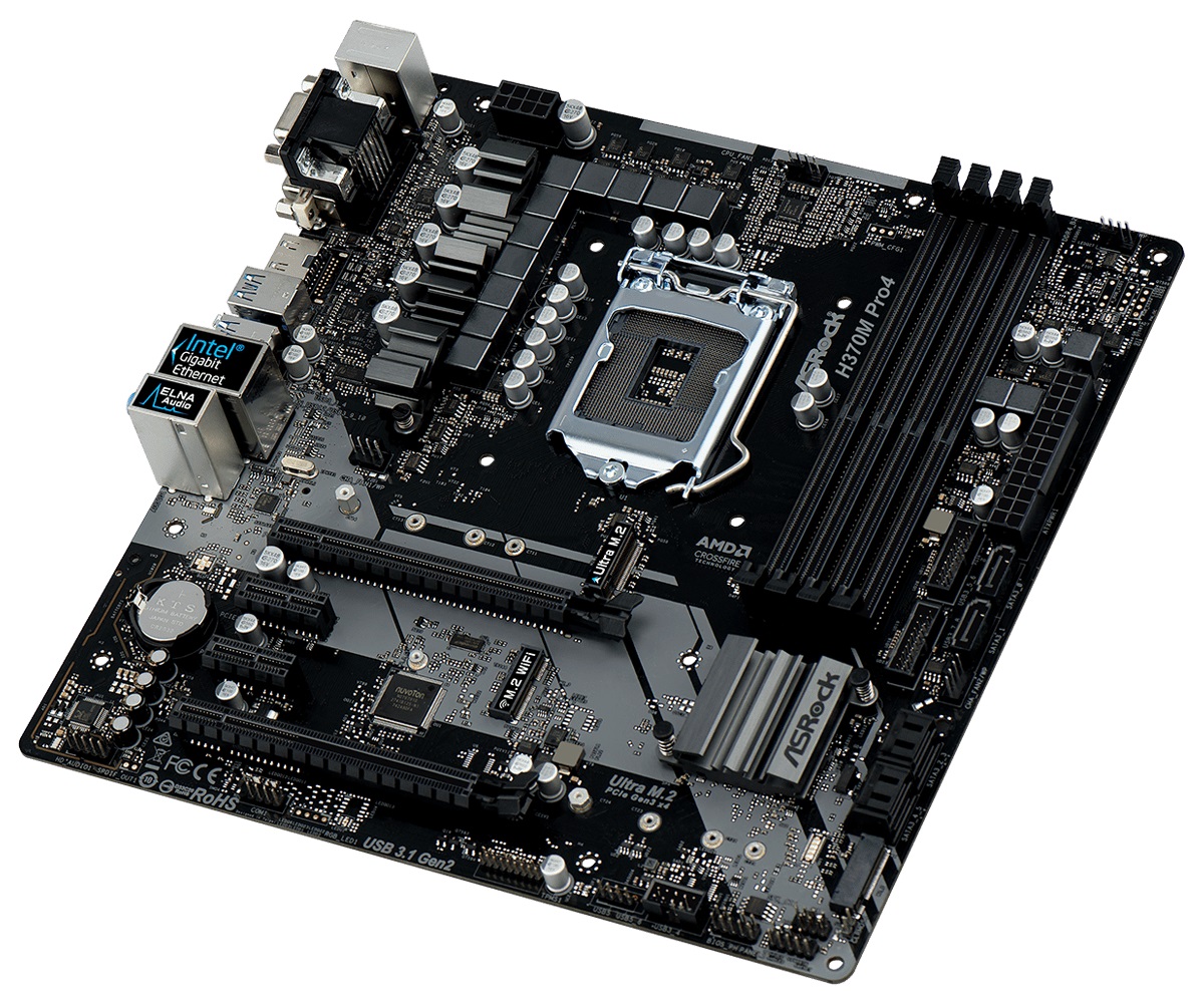 Дънна платка ASROCK H370M PRO 4