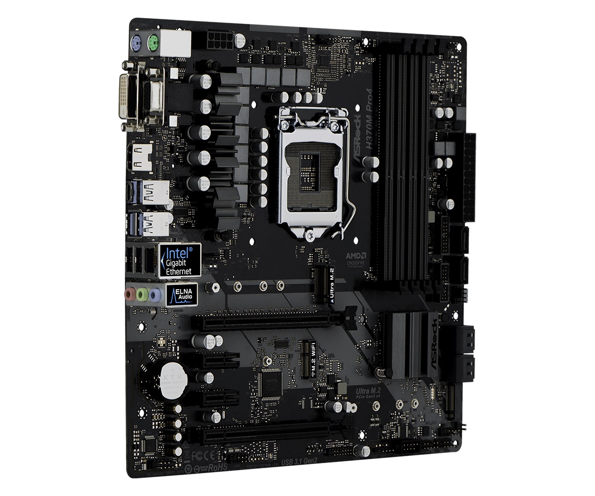 Дънна платка ASROCK H370M PRO 4