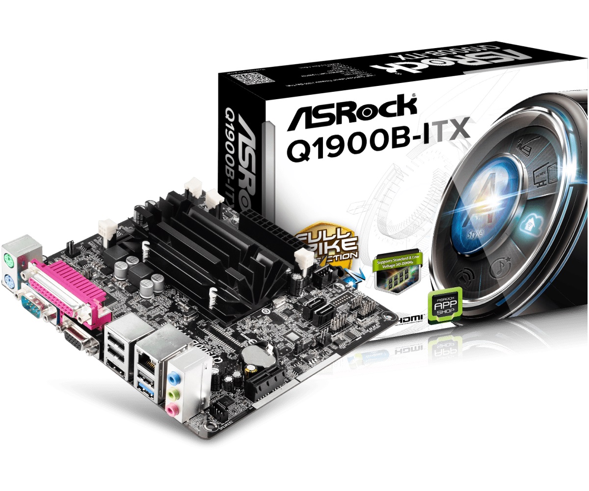 Дънна платка ASROCK Q1900B-ITX, Intel Quad-Core Processor J1900