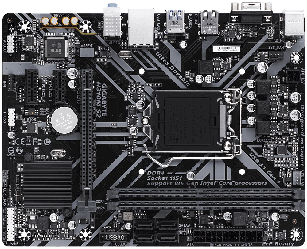 Дънна платка Gigabyte H310M S2