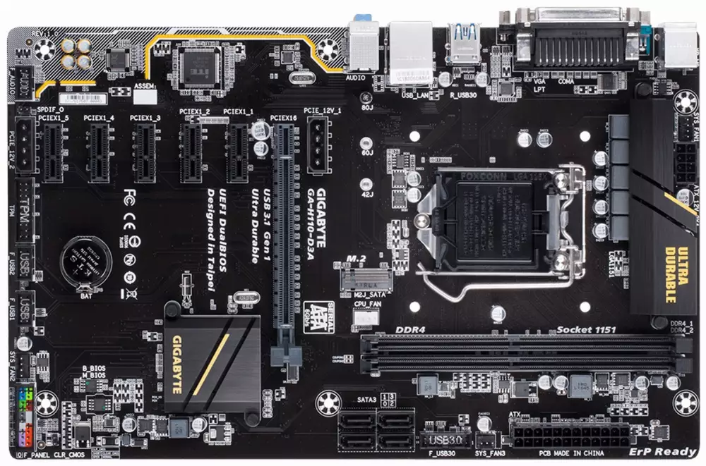 Дънна платка Gigabyte H110-D3A