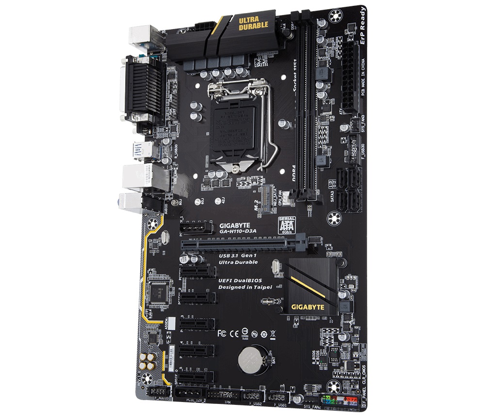 Дънна платка Gigabyte H110-D3A